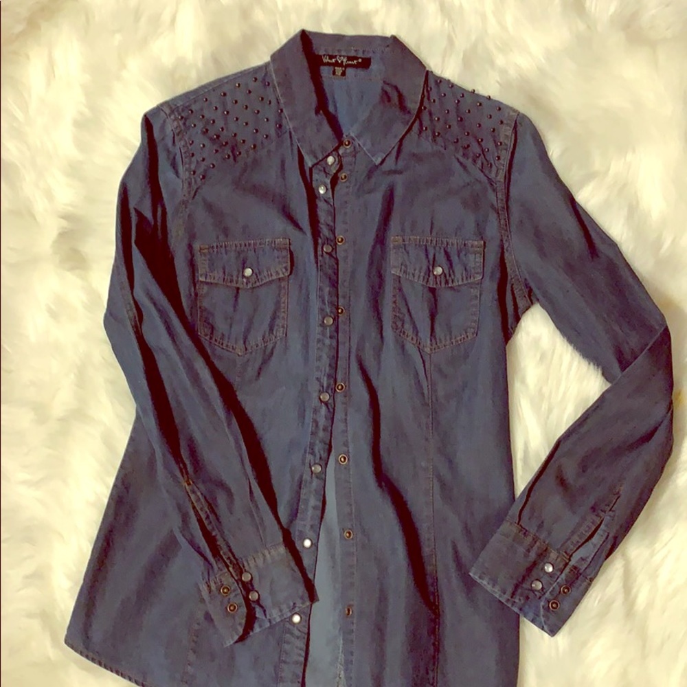 DEMIN LONG SLEEVE TOP